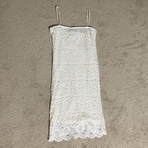 White floral lace ZARA dress